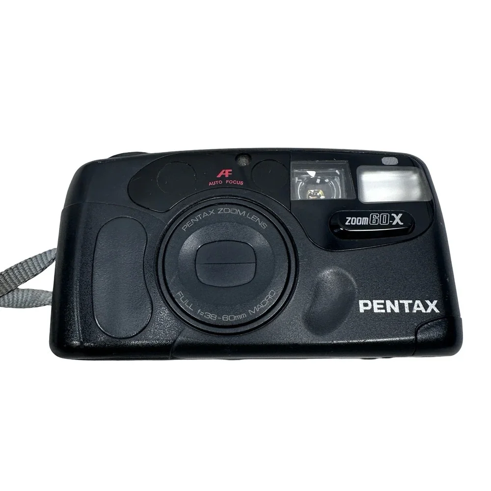Pentax Zoom 60-X 35mm Film Camera AF 38-60mm Macro Point Shoot READ UNTESTED